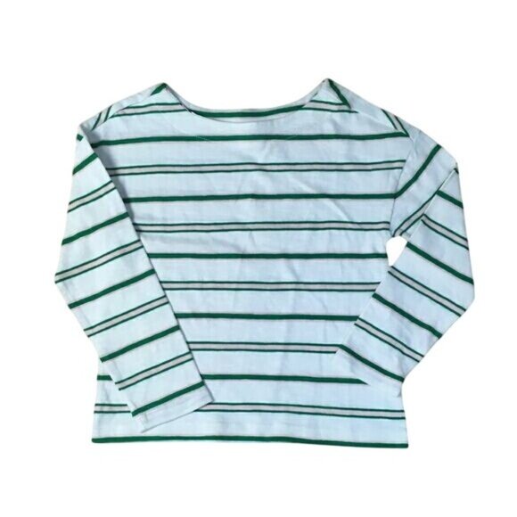 Gymboree Girls' Long Sleeve Striped Shirt – Size 4 – White, Pink & Green – 100% - Picture 1 of 3
